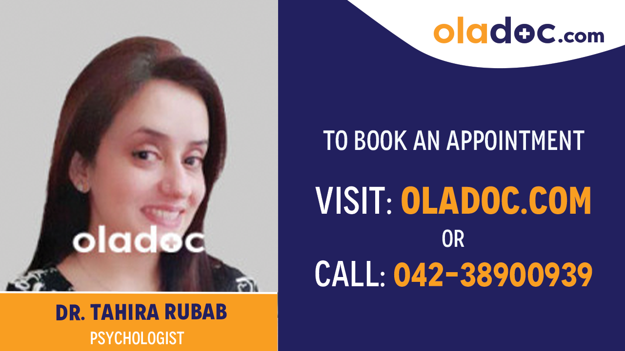 Book appointment with Dr. Tahira Rubab-best Psychologist in Lahore